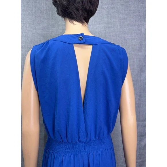 Fine Illusion Elegant Romper Women's Size Small Beaded Halter Neck  Blue - Picture 4 of 8